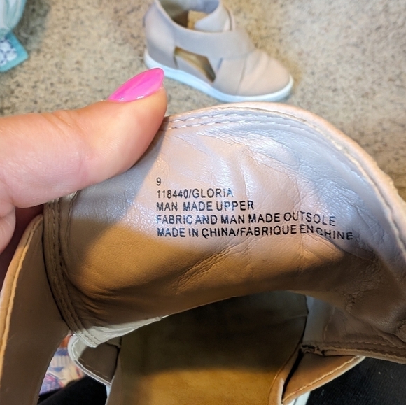 Slip-on Platform Close-toe wedges Zipper back SZ 9 - Picture 8 of 11